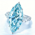 Blue Oval Zirconia Silver Ring