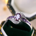 Violet Orbit Silver Ring