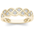 Golden Zirconia Promise Ring