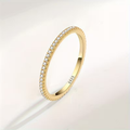 Gypsophila Circle Gold Zirconia Ring