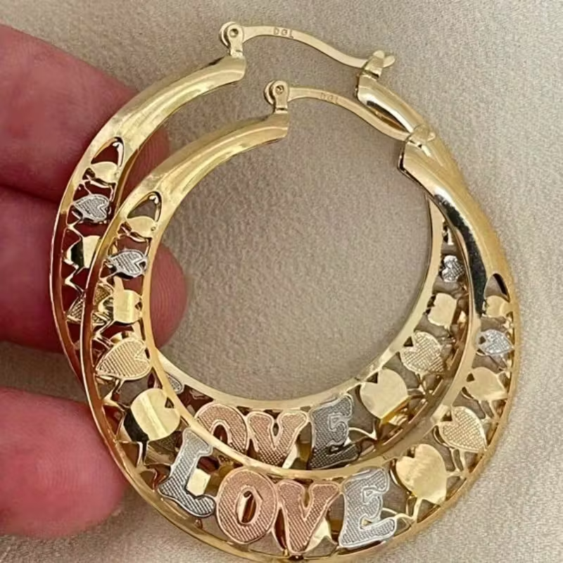 Delicate Artisan Gold Earring