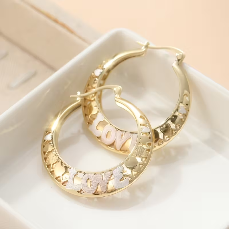 Delicate Artisan Gold Earring