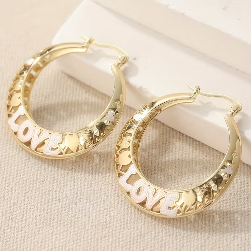 Delicate Artisan Gold Earring