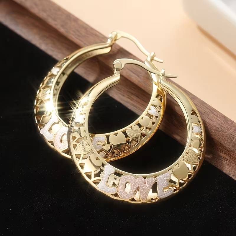 Delicate Artisan Gold Earring
