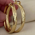 Retro Golden Hoop Earrings