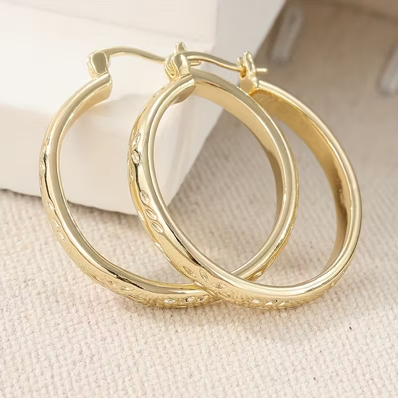 Vintage Handmade Gold Earring