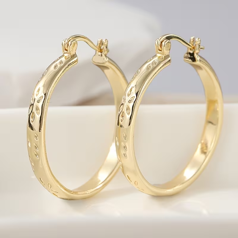 Vintage Handmade Gold Earring