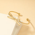 Vintage Gold Bow Open Bracelet