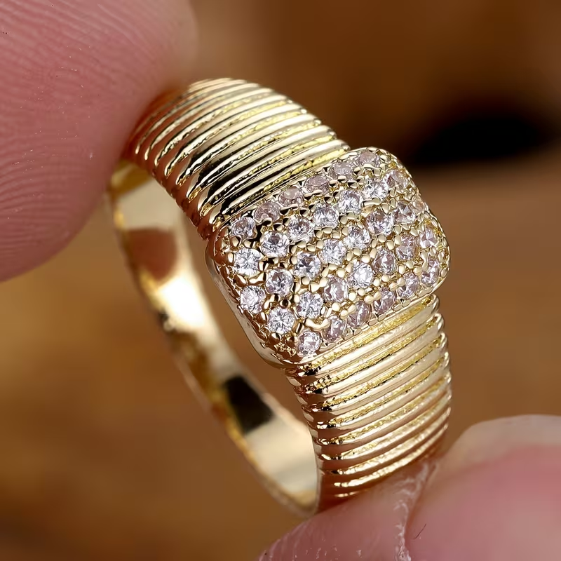 Delicate Artisan Gold Ring
