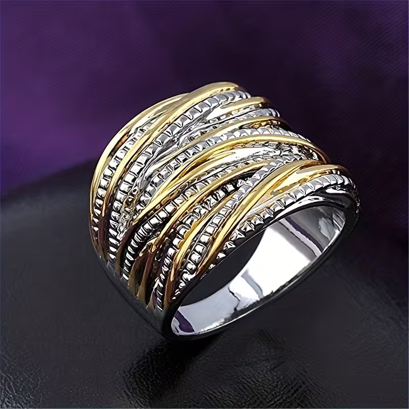 Vintage Layer Gold & Silver Ring