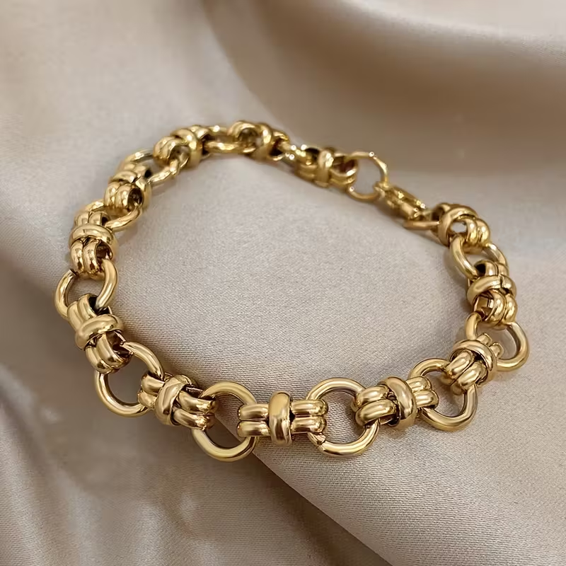 Elegant Gold Chain Braided Bracelet