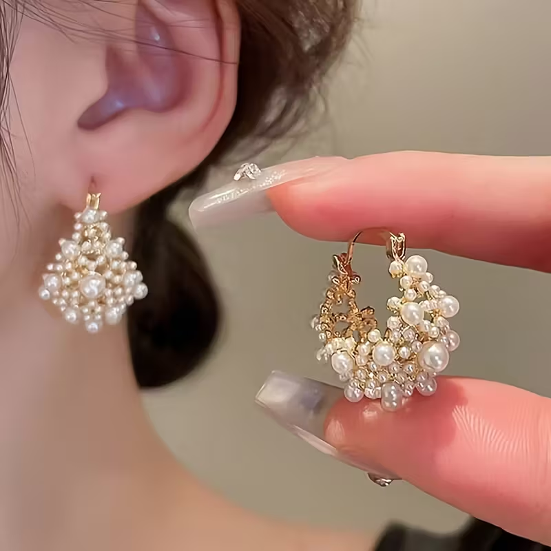 Vintage Handmade Gold Earring