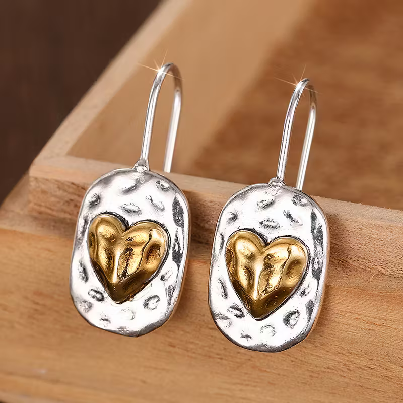 Delicate Artisan Gold Earring
