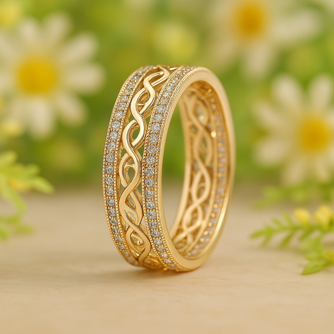Delicate Artisan Gold Ring