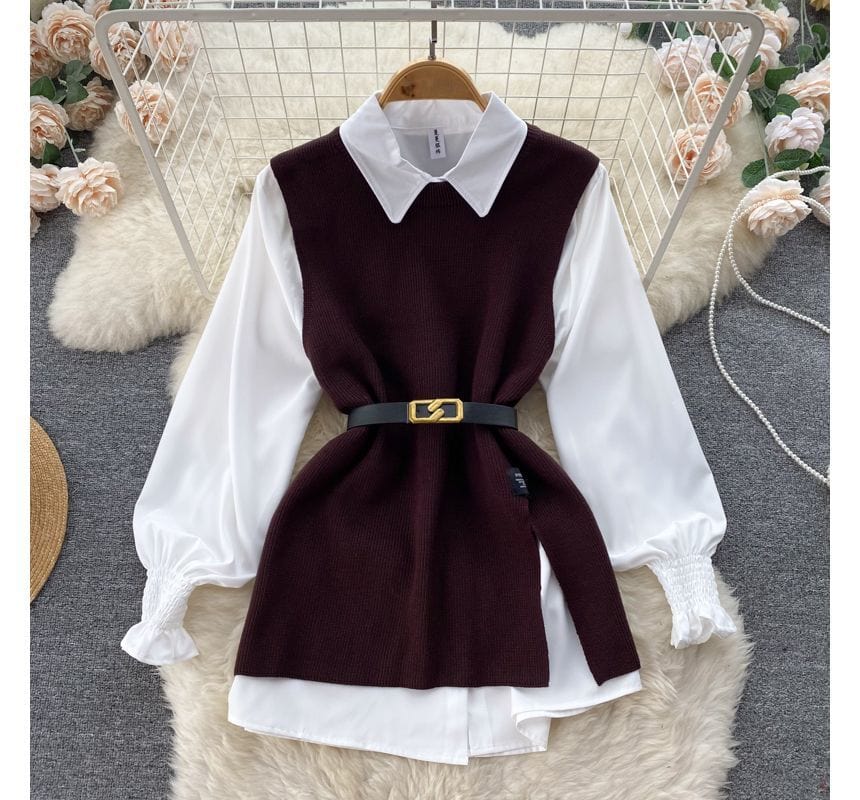 JO | Sleeveless sweater top set
