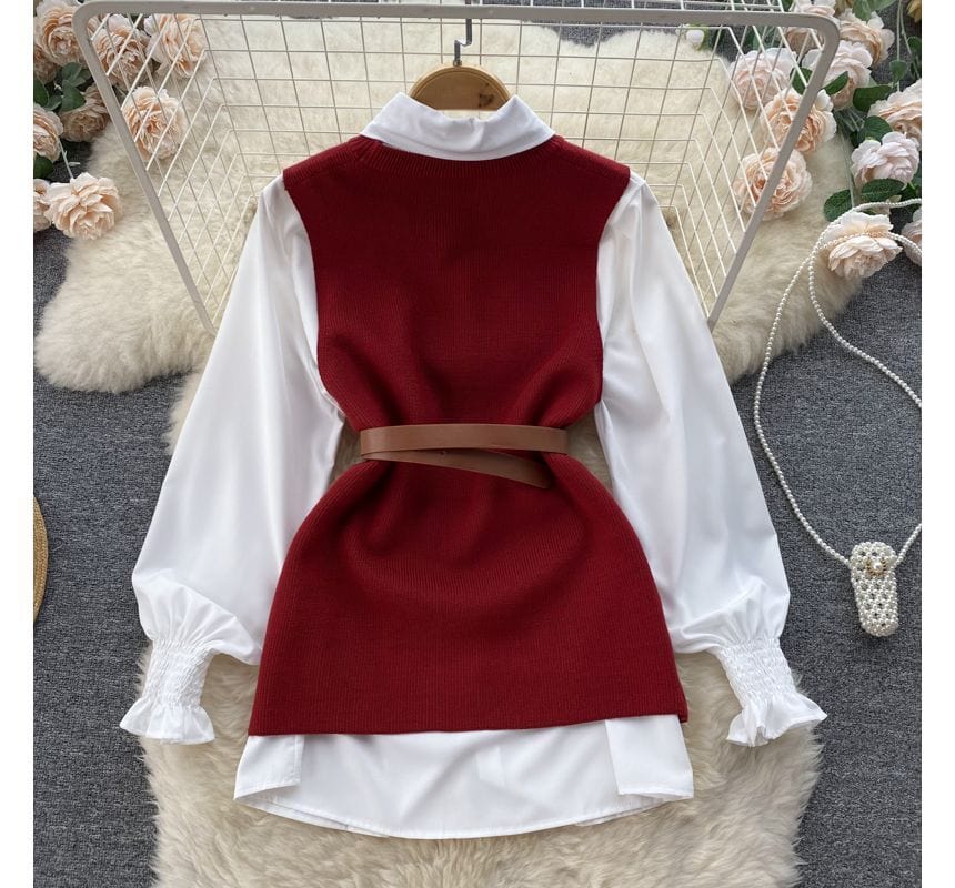 JO | Sleeveless sweater top set