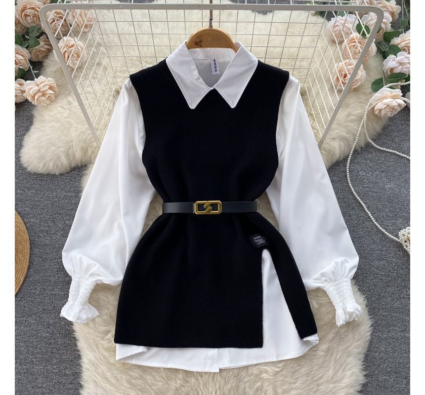 JO | Sleeveless sweater top set