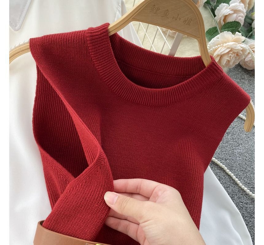 JO | Sleeveless sweater top set