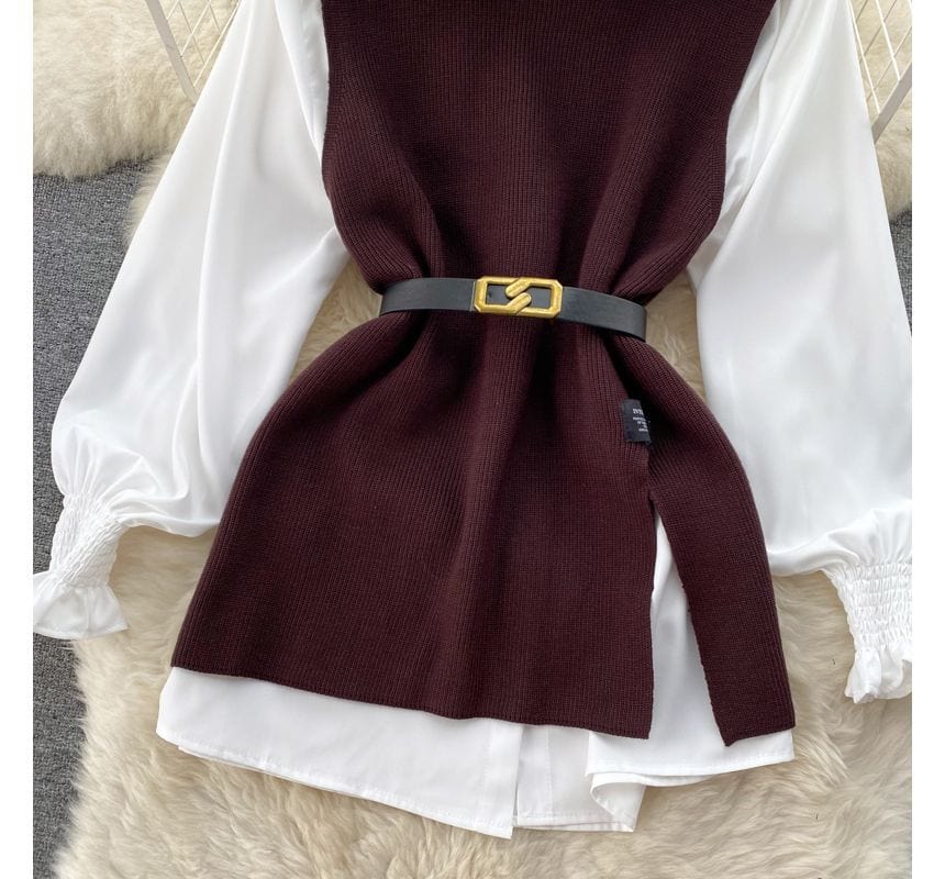 JO | Sleeveless sweater top set