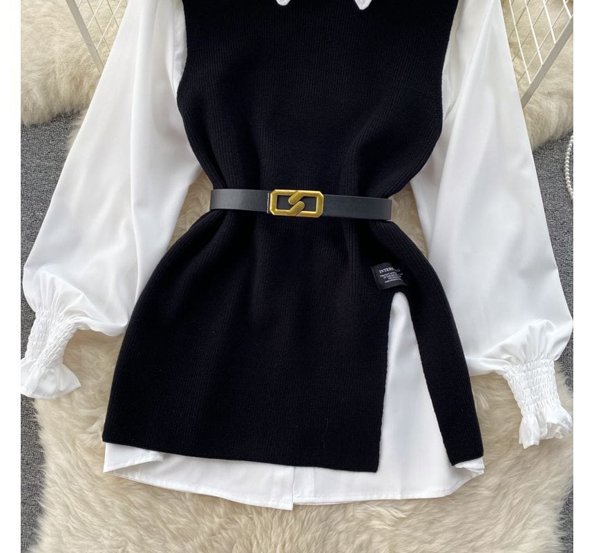 JO | Sleeveless sweater top set