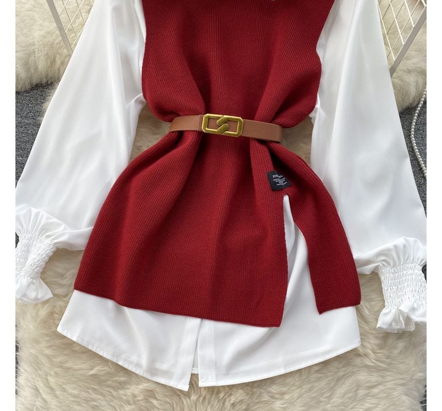JO | Sleeveless sweater top set