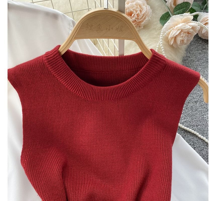 JO | Sleeveless sweater top set