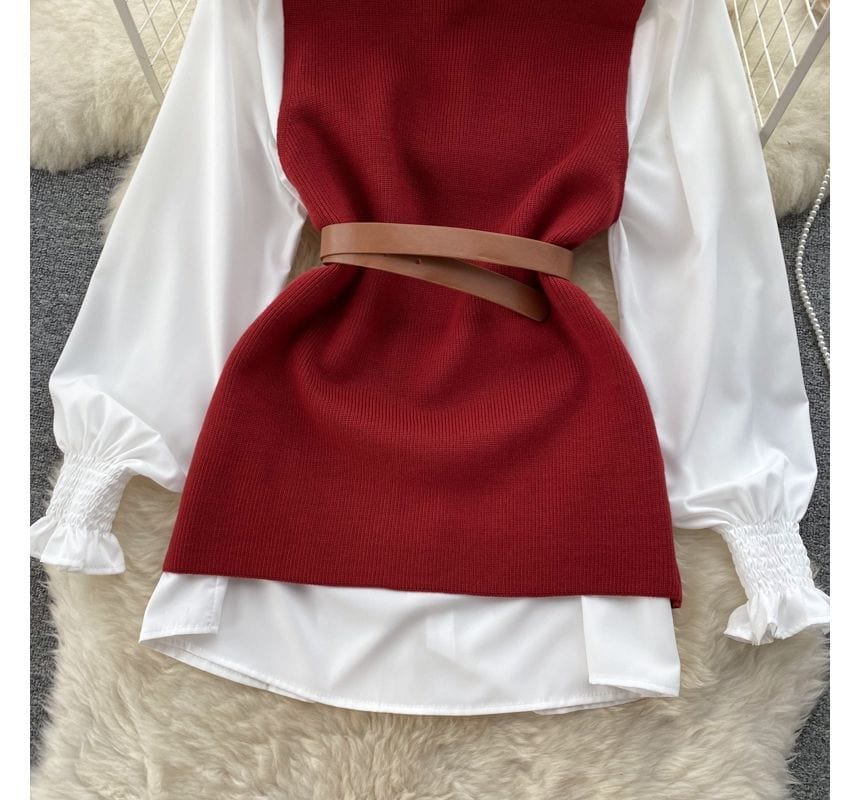 JO | Sleeveless sweater top set