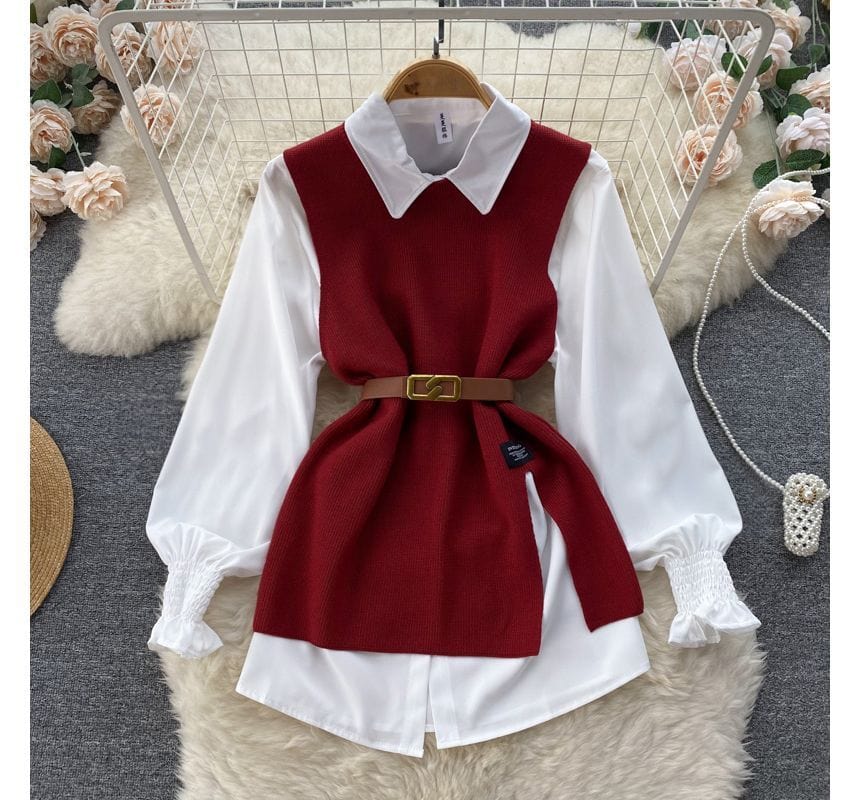 JO | Sleeveless sweater top set