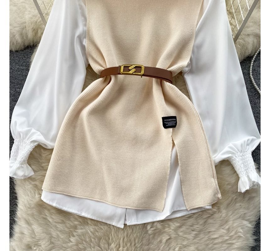 JO | Sleeveless sweater top set