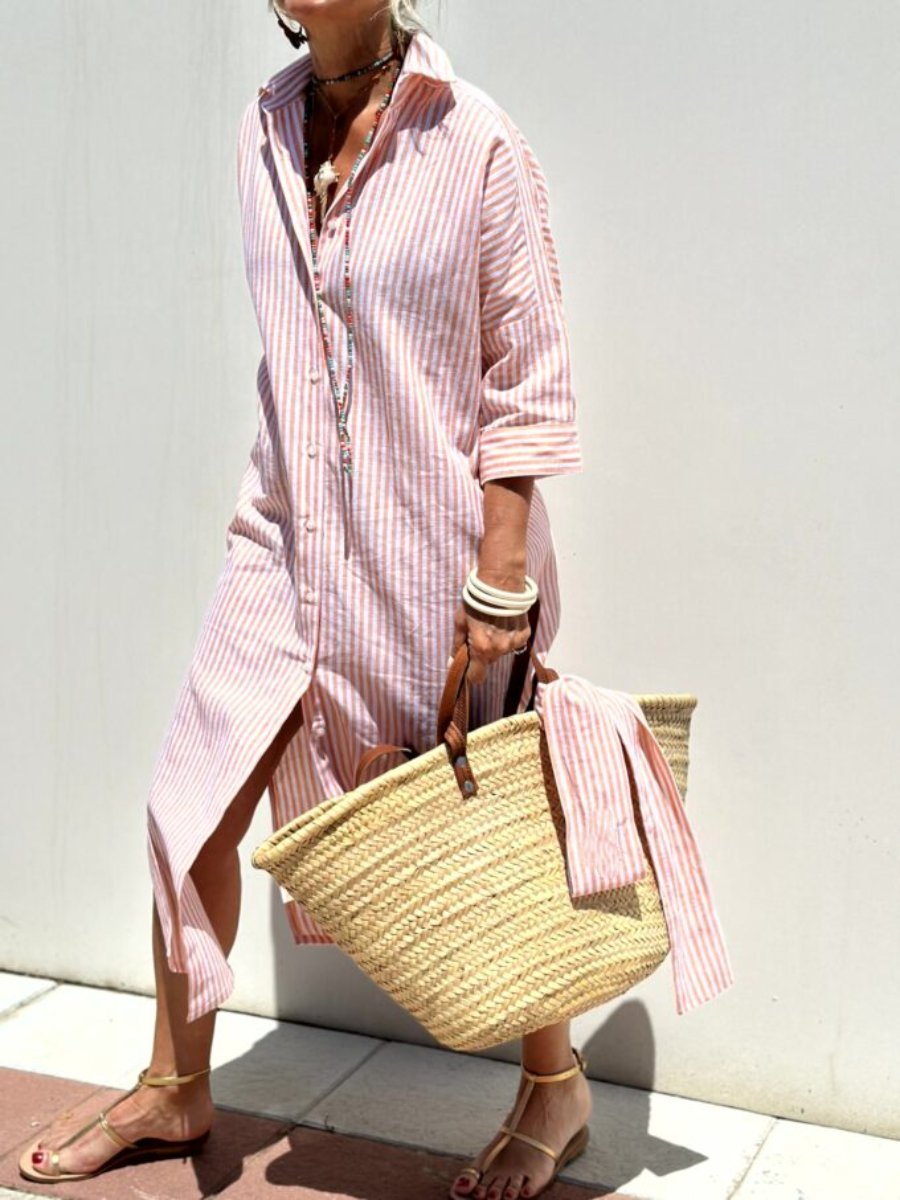 KS | Classic striped shirt dress