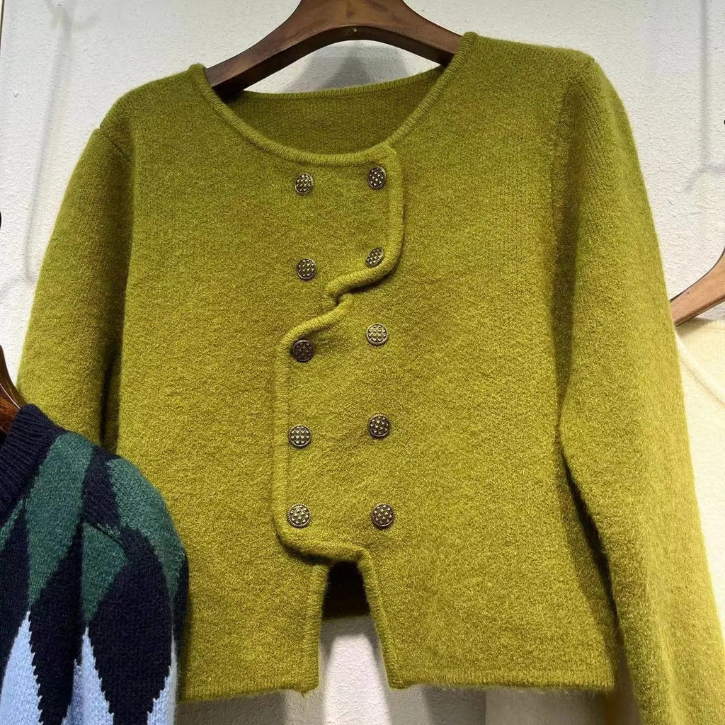 JO | Women's sweater with double-breasted button placket