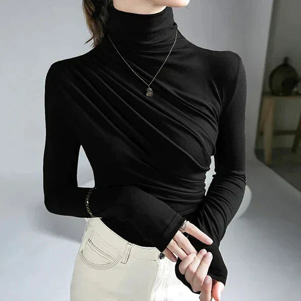 JO | Turtleneck sweater with pleats