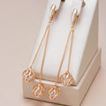 Elegant Dangling Spheres Earrings