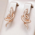 Elegant Serpent Gold Earrings