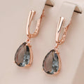 Elegant Dark Greenish Earrings