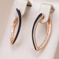 Black Elegant Enamel Earrings