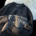 JO | Patchwork denim sweater