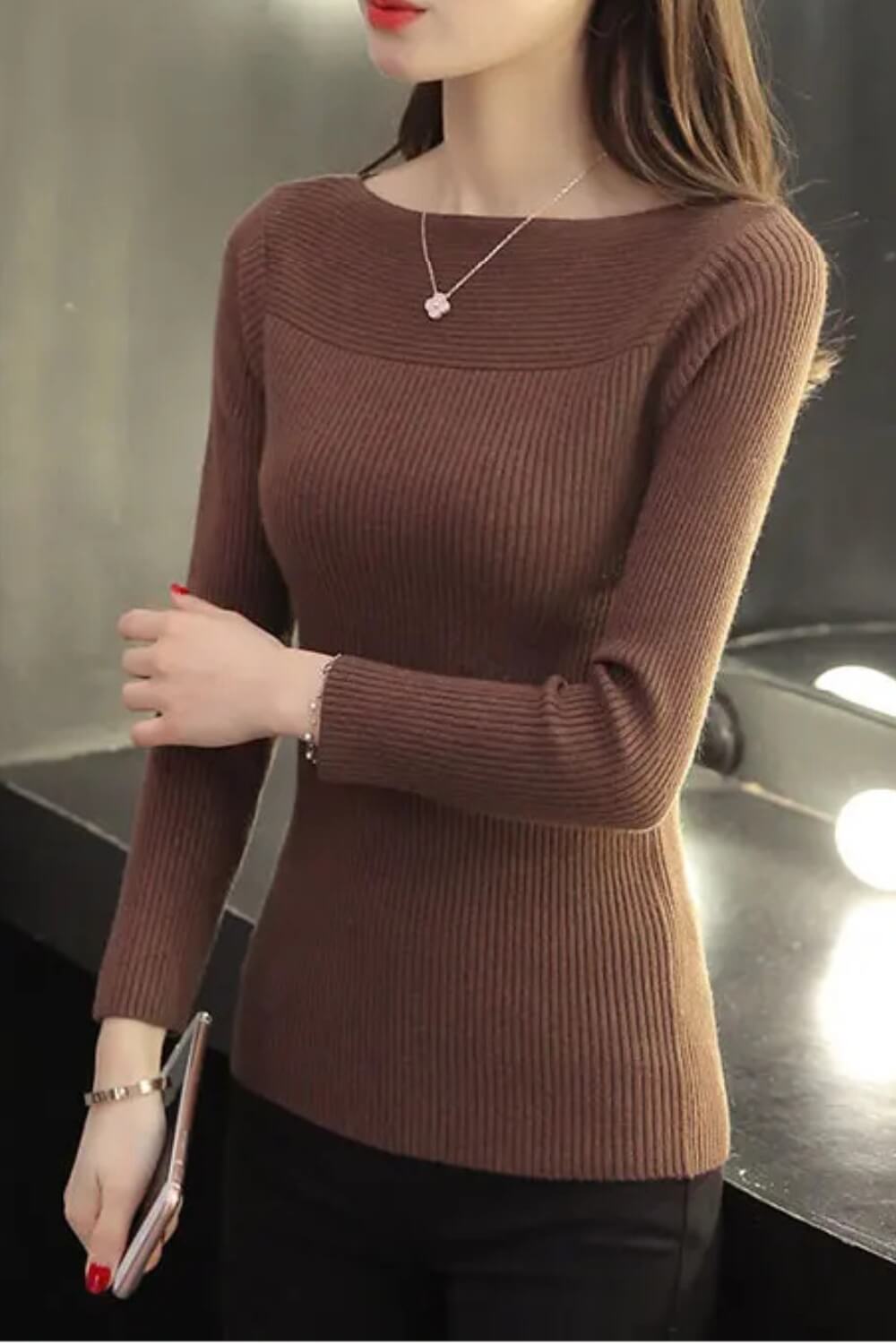 JO | Korean Solid Sweater