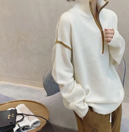 JO | Stand-up sweater with zipper
