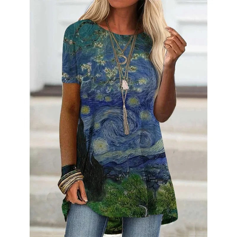 KS | Boho-inspired printed shirt