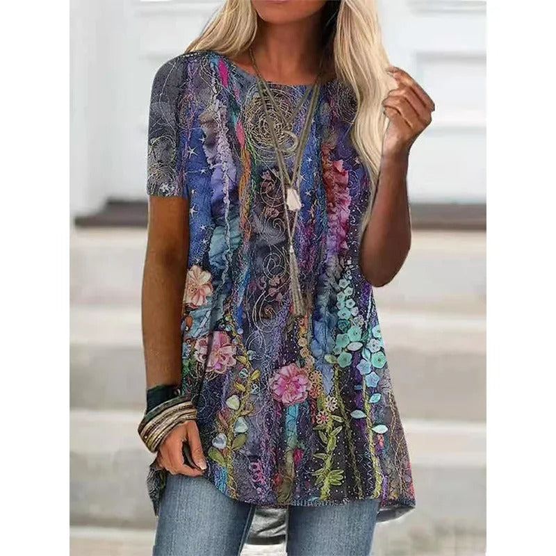 KS | Boho-inspired printed shirt