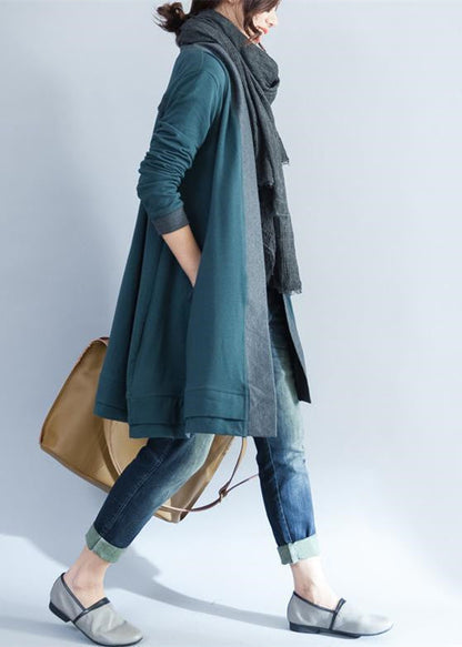 Warm Blue Knit Jacket Clothing Long Sleeve Tops