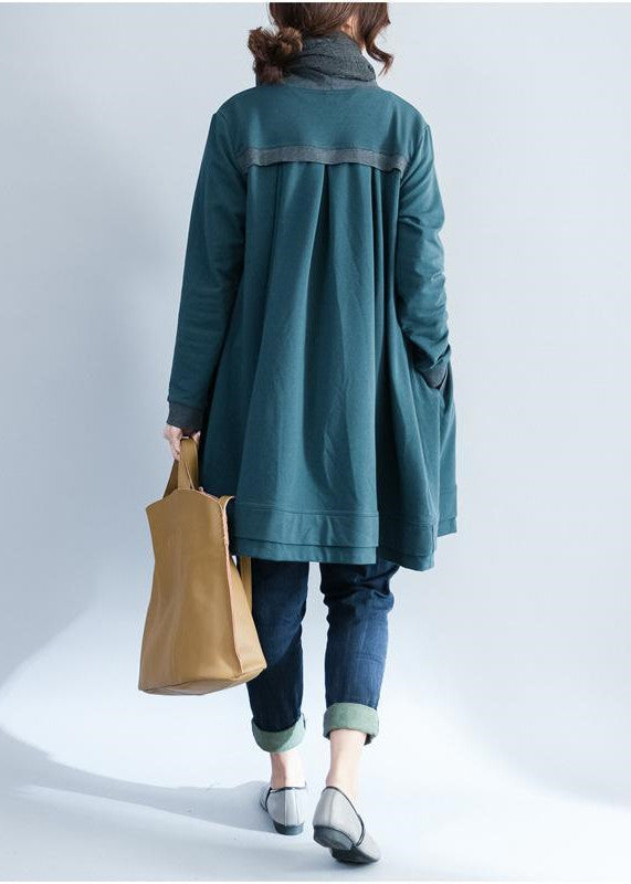 Warm Blue Knit Jacket Clothing Long Sleeve Tops